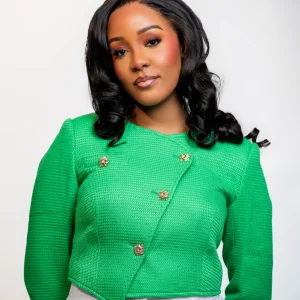 green blazer jacket